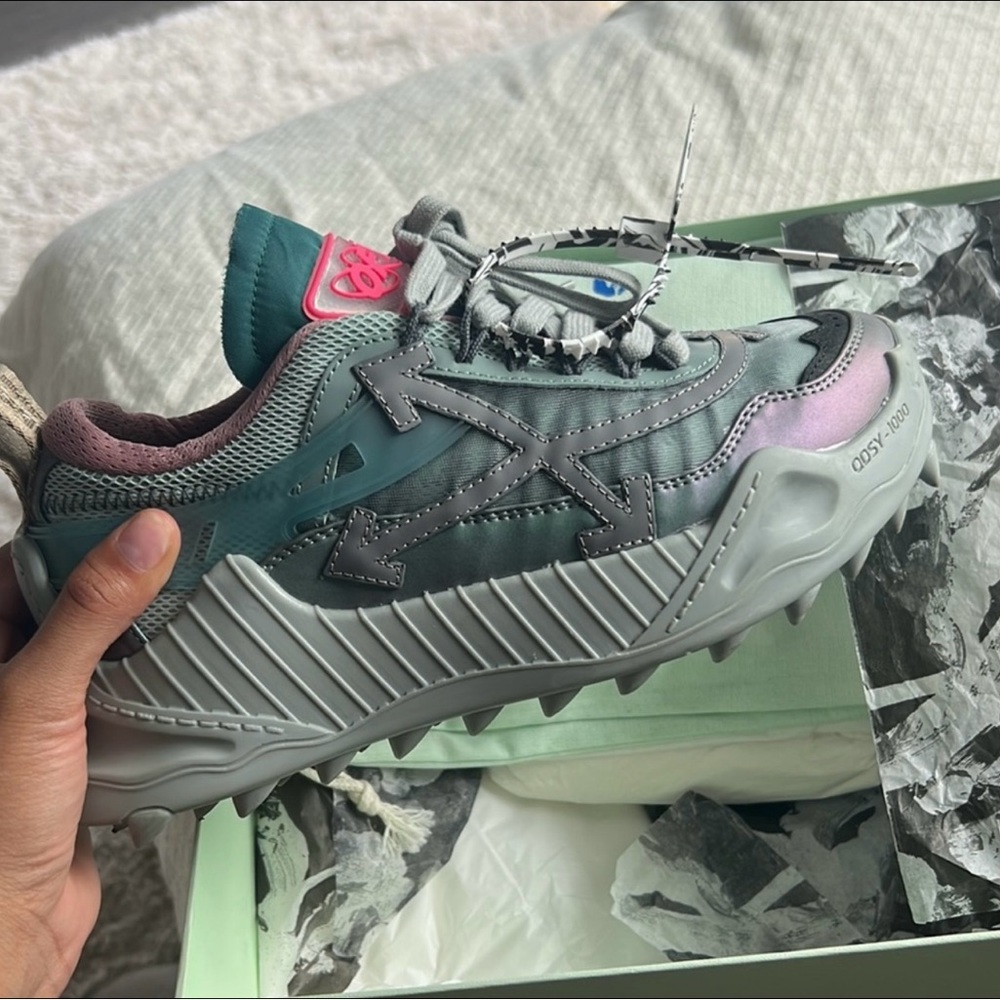 Women's Gray and Pink Sneakers